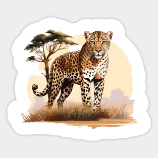 African Leopard Sticker